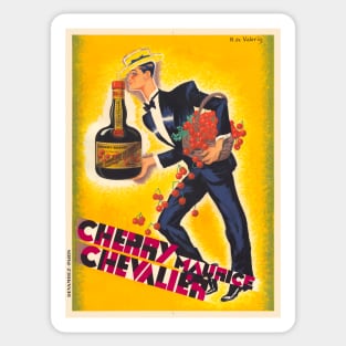 Cherry Brandy France Vintage Poster 1930 Sticker